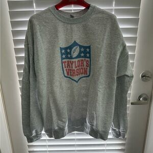 Gildan Gray Crewneck Sweater with Taylor's Version Graphic